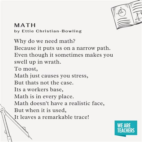 38 Math Poems for Students in All Grade Levels .